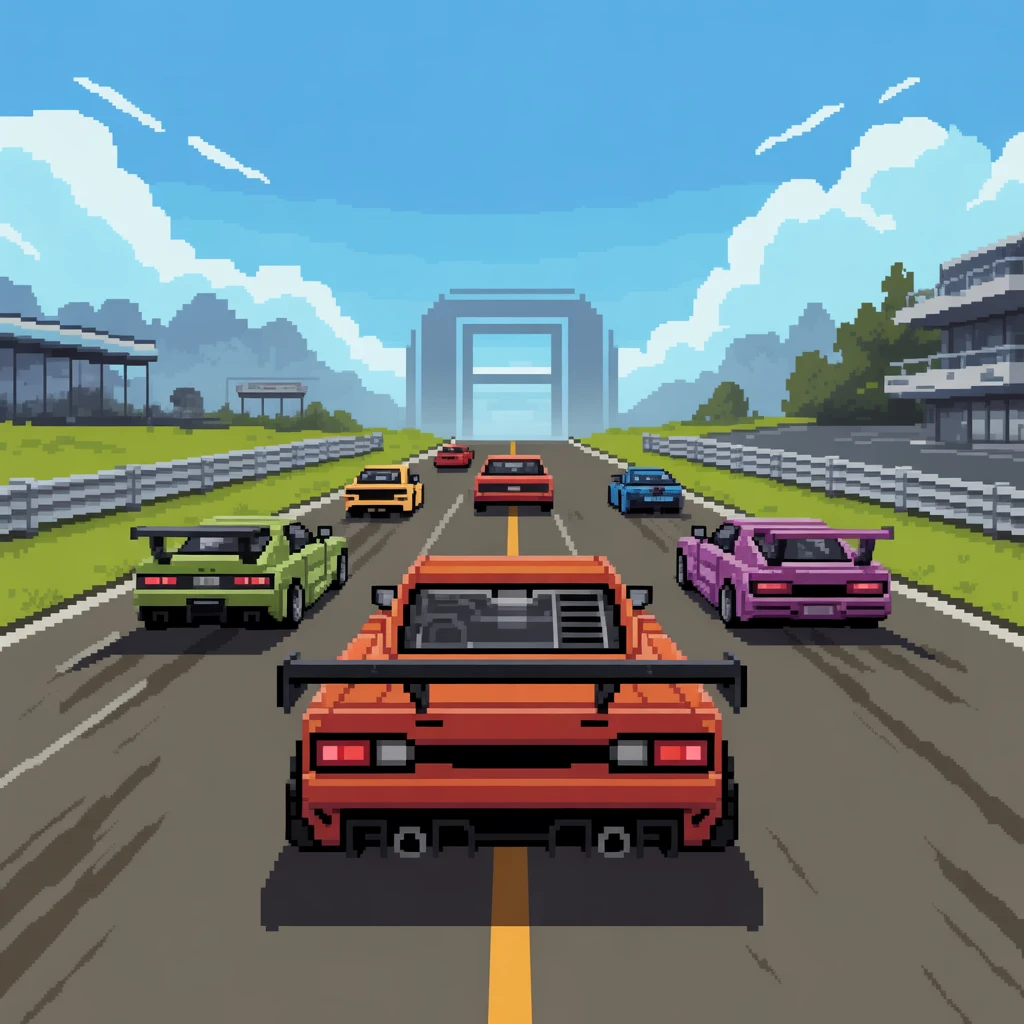 Cover image of Ultimate Pixel Car Racing: Free Multiplayer Action Game Online