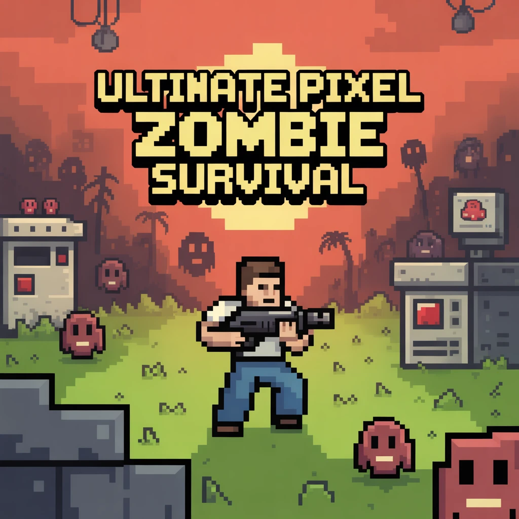 Cover image of Ultimate Pixel Zombie Survival: Free Online Game Adventure