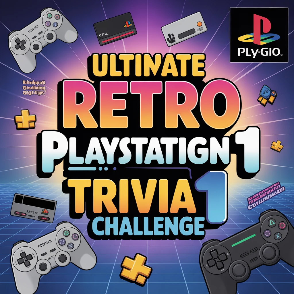 Cover image of Ultimate Retro PlayStation 1 Trivia Challenge: Test Your Gaming Knowledge!