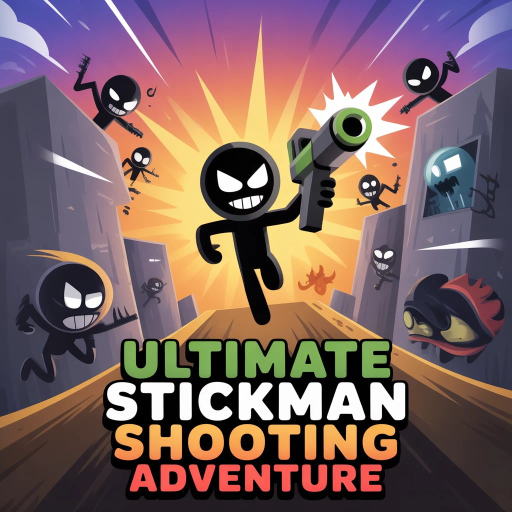 Cover image of Ultimate Stickman Shooting Adventure - Free Online Runner Game