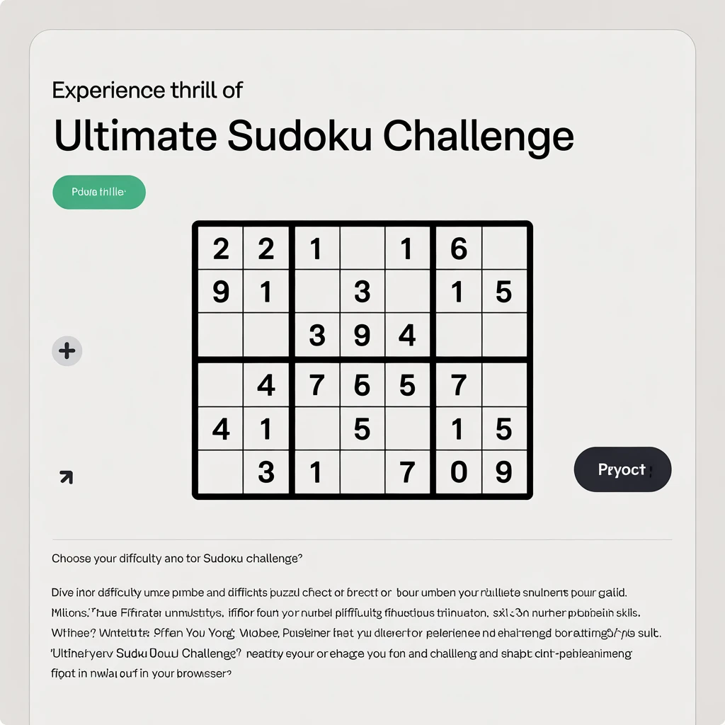 Cover image of Ultimate Sudoku Challenge: Play Free Online Now!