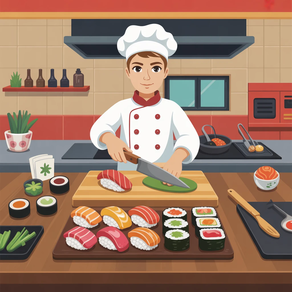 Cover image of Ultimate Sushi Chef: Master the Art of Cooking Online!