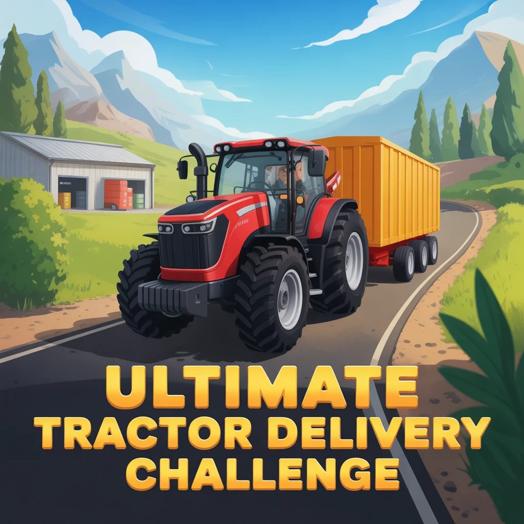 Cover image of Ultimate Tractor Delivery Challenge: Conquer the Roads in This Exciting Free Online Game!