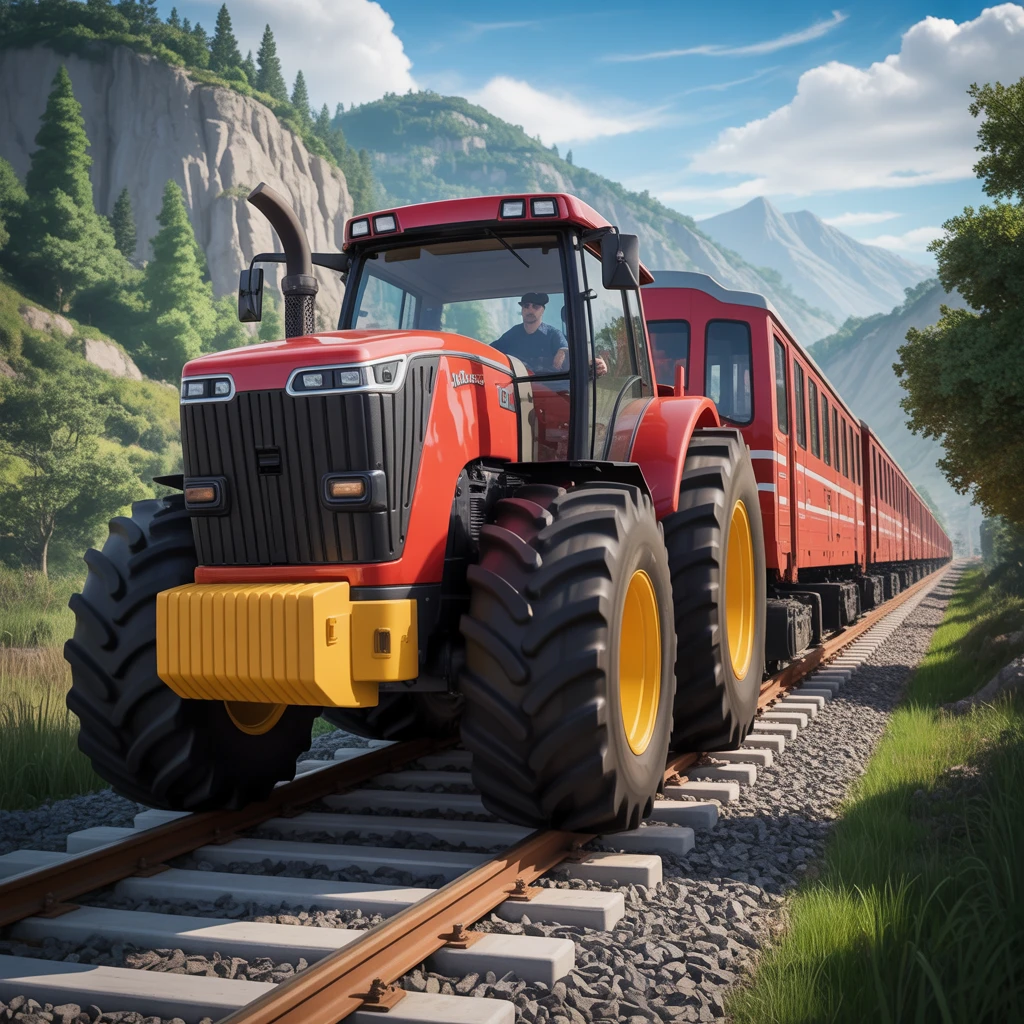 Cover image of Ultimate Tractor Train Towing Challenge - Free Online Game