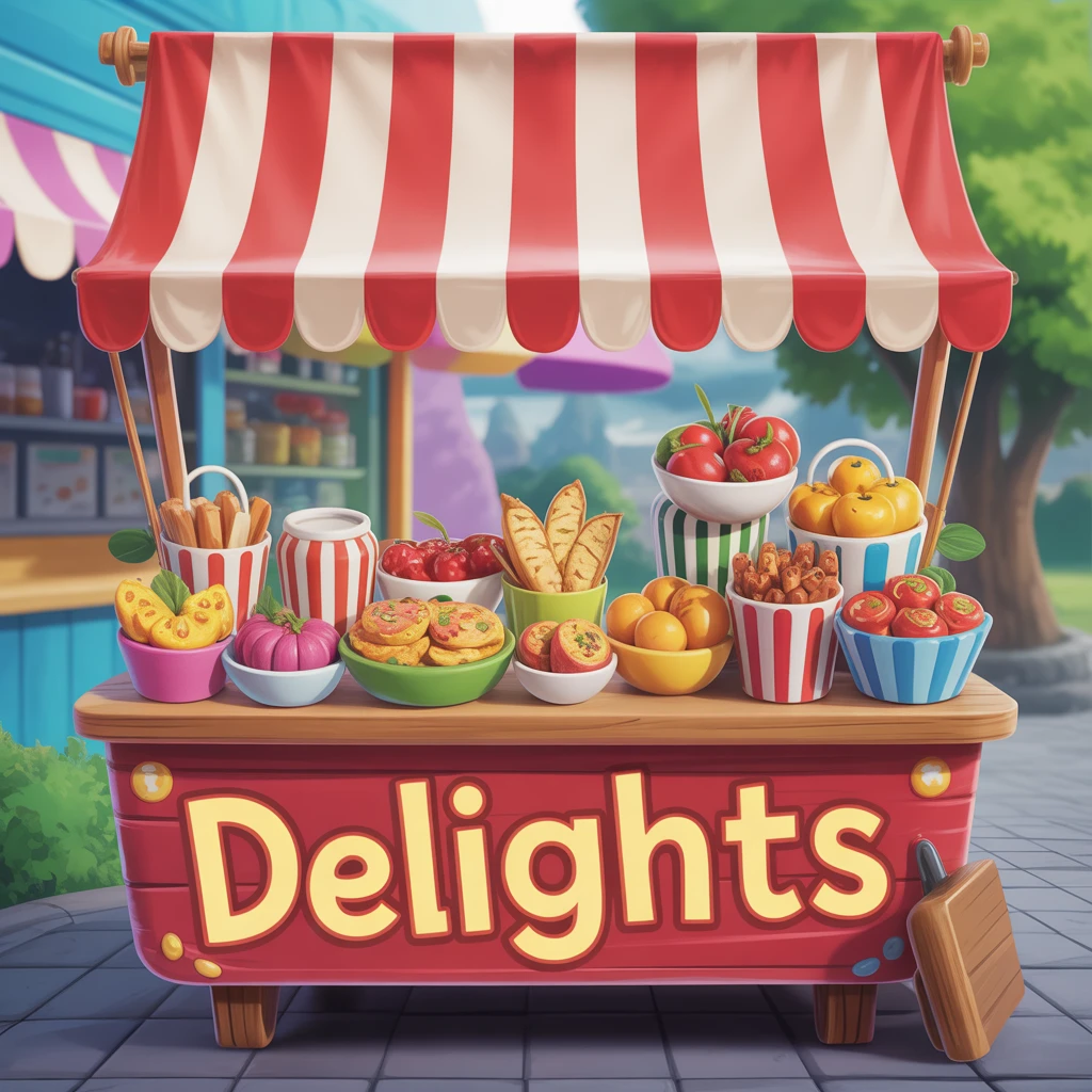 Cover image of Unique Delights: Discover the Differences in this Free Online Food Stand Game