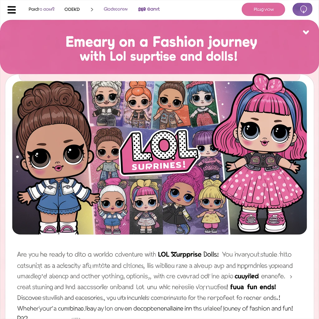 Cover image of Unique Dress-Up Adventure with LOL Surprise Dolls – Play Online for Free!