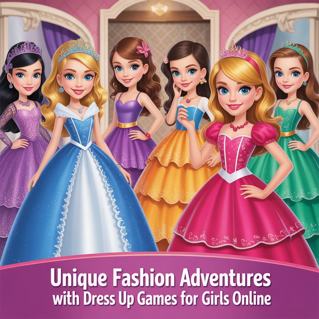 Cover image of Unique Fashion Adventures: Dress Up Games for Girls Online