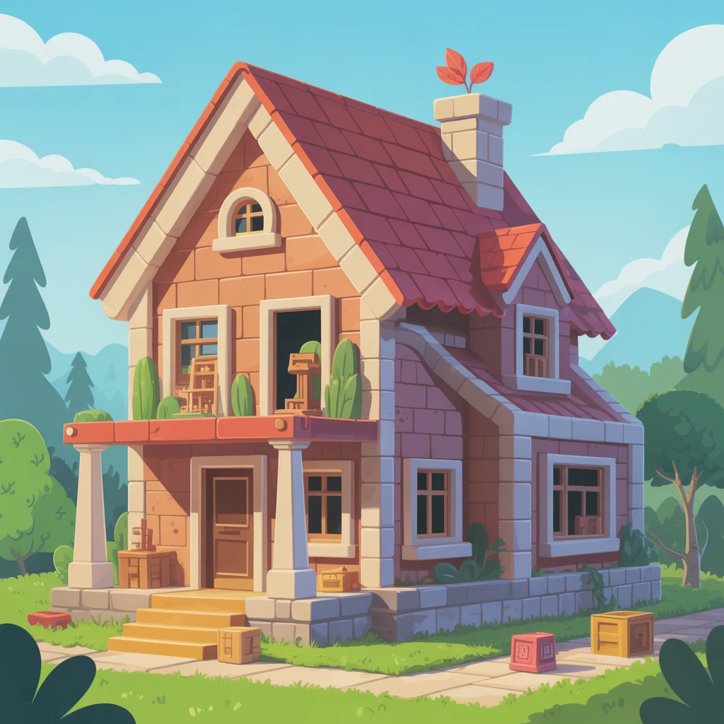 Cover image of Unique House Construction Puzzle Adventure - Free Online Game