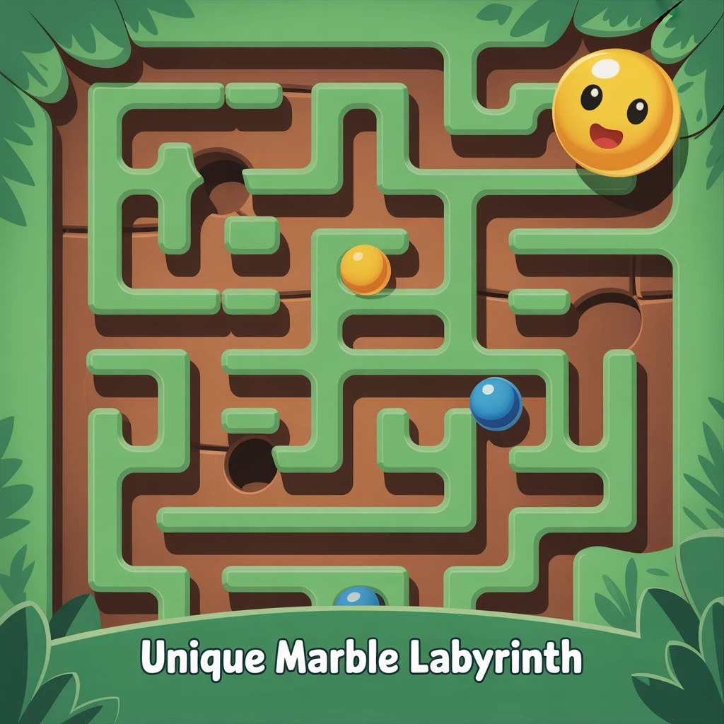 Cover image of Unique Marble Labyrinth: Navigate the Free Online Challenge!