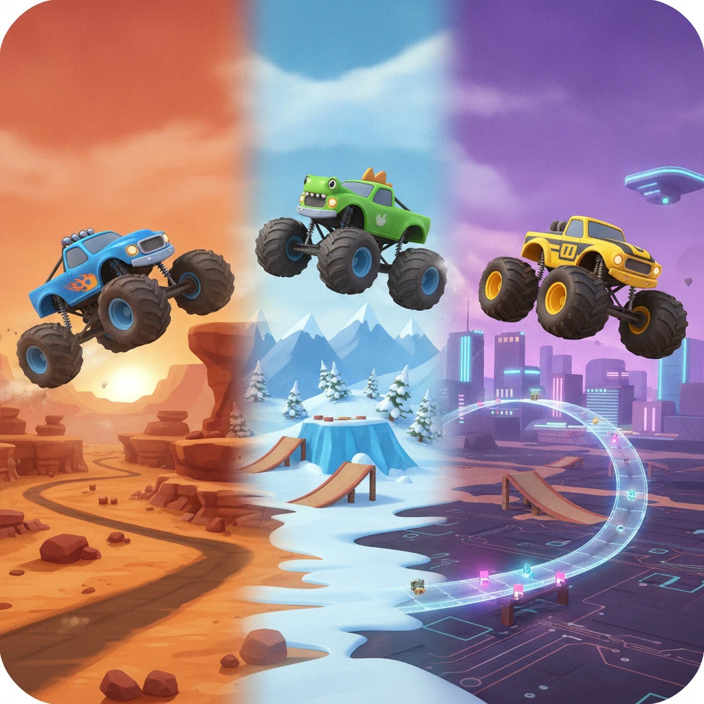 Cover image of Unleash Your Driving Skills in This Thrilling Monster Truck Online Game