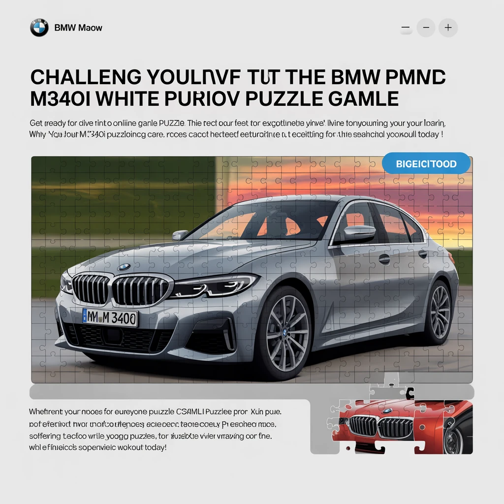 Cover image of Unleash Your Skills with the Free BMW M340i xDrive Puzzle Game Online