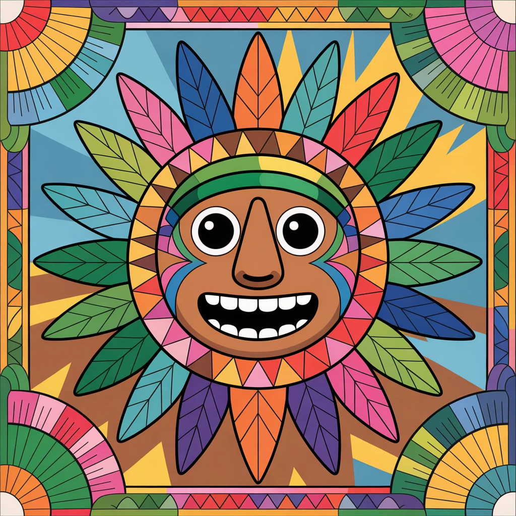 Cover image of Vibrant Aztec Art Coloring Adventure - Free Online Game