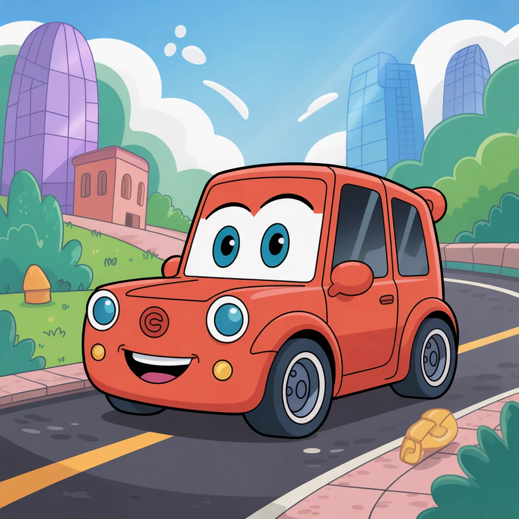 Cover image of Vibrant Cartoon Car Jigsaw Puzzle - Play Online for Free!