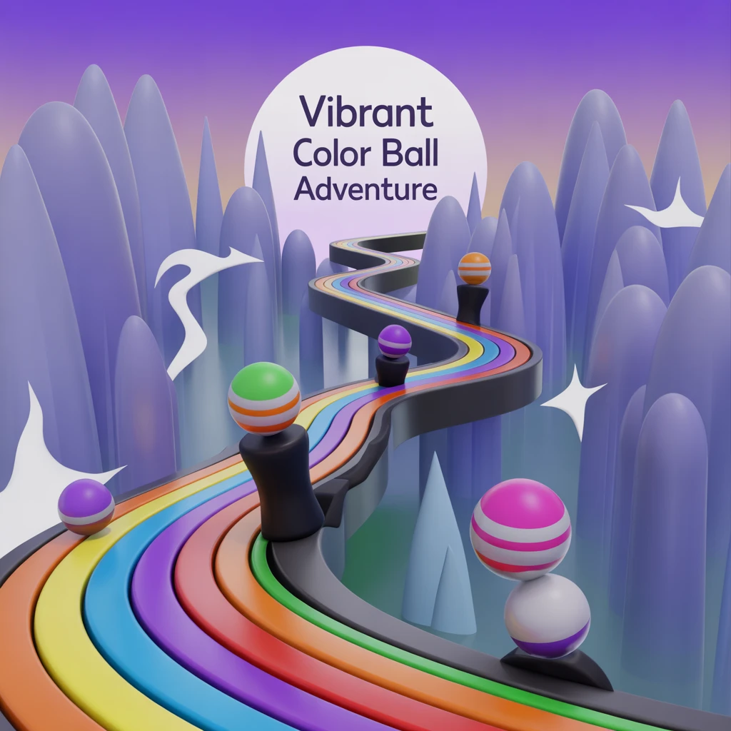 Cover image of Vibrant Color Ball Adventure - Free Online Browser Game