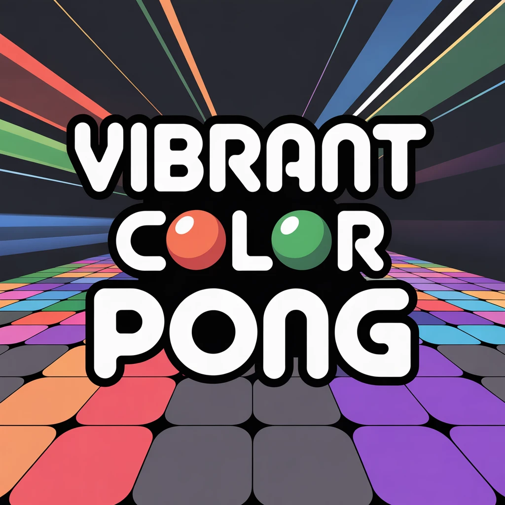 Cover image of Vibrant Color Pong: Free Online Multiplayer Fun!