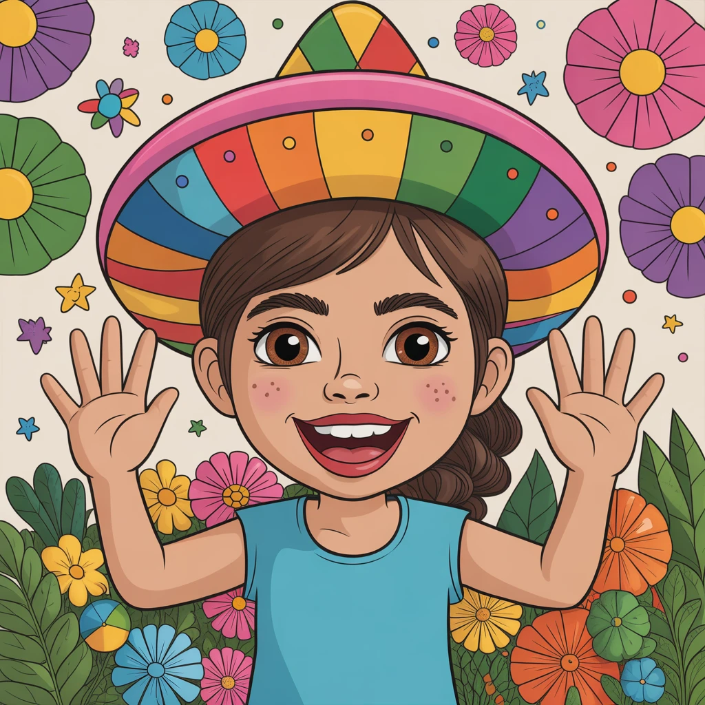 Cover image of Vibrant Fiesta: Free Online Coloring Adventure for All Ages