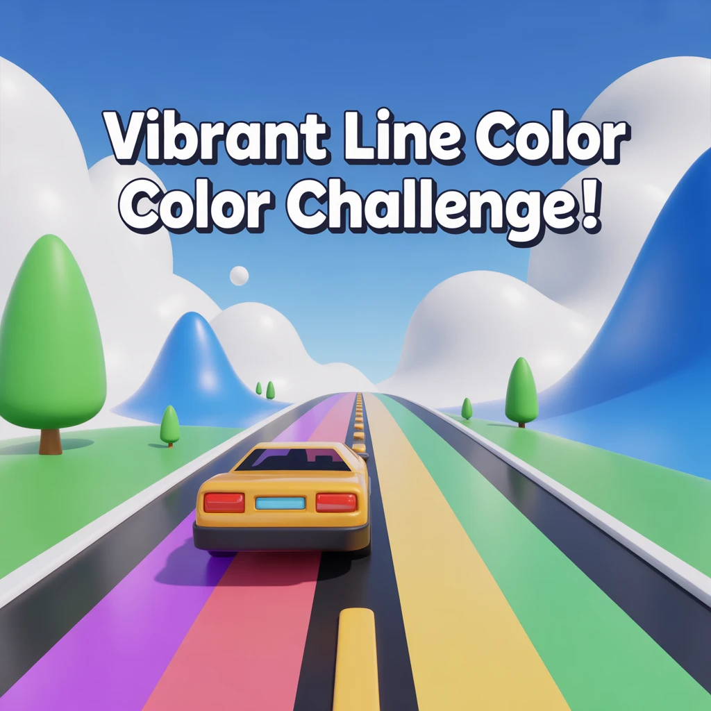Cover image of Vibrant Line Color Challenge: Free 3D Online Game