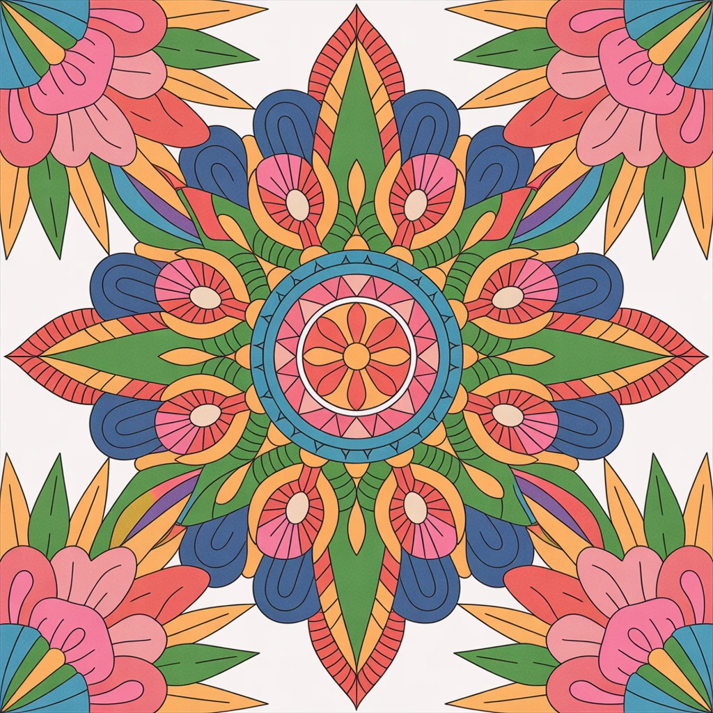 Cover image of Vibrant Mandala Art: Your Free Online Coloring Experience