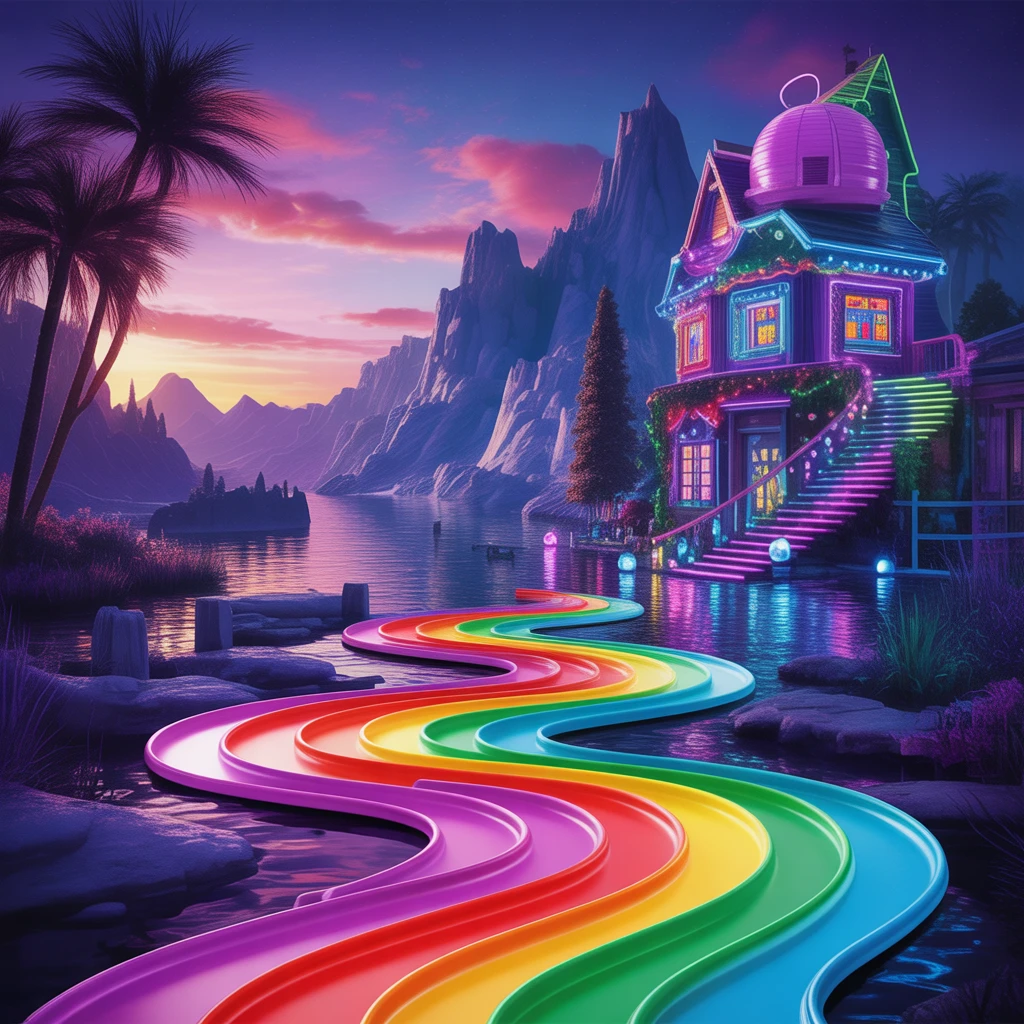 Cover image of Vibrant Neon Artistry: A Free Online Painting Adventure