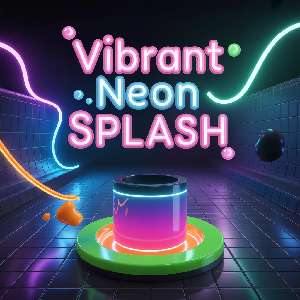 Cover image of Vibrant Neon Splash: Dive into this Free Online Colorful Adventure!