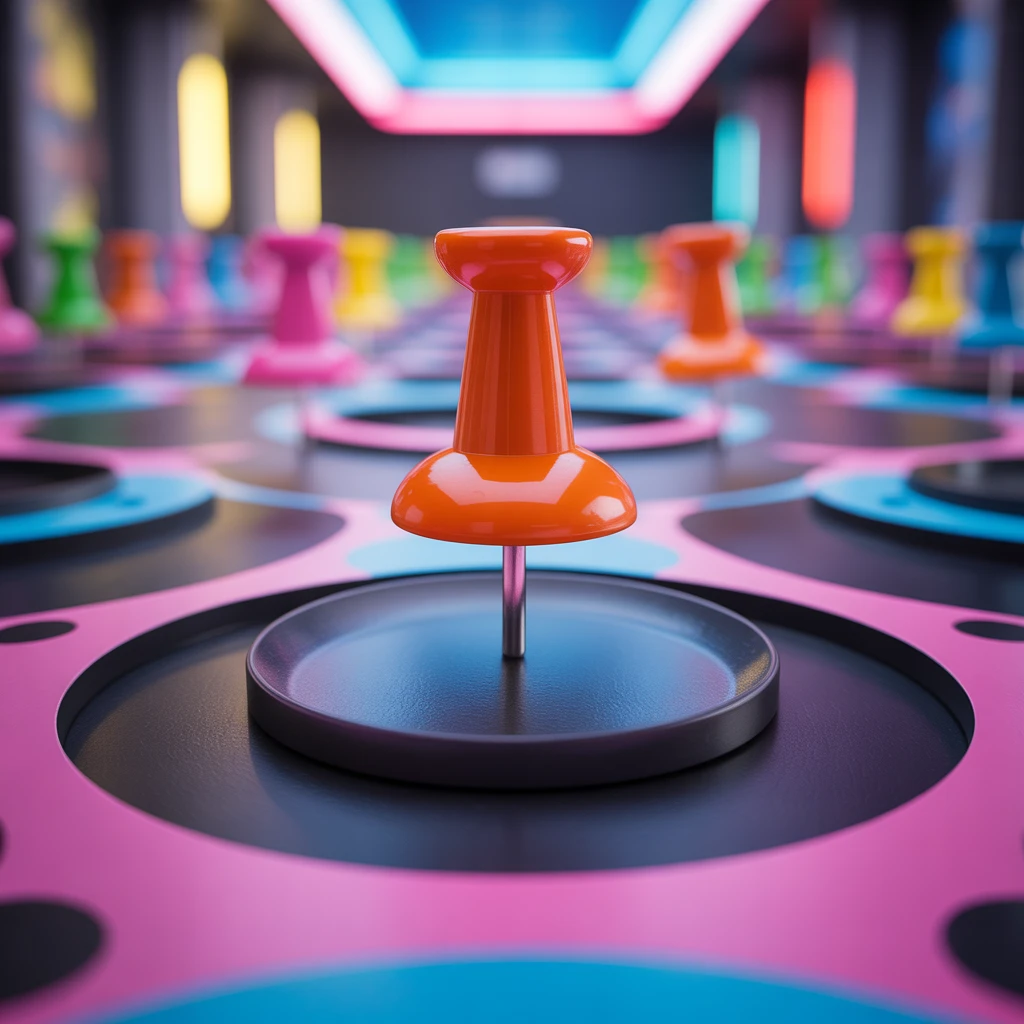 Cover image of Vibrant Pin Challenge: A Free Online Browser Game