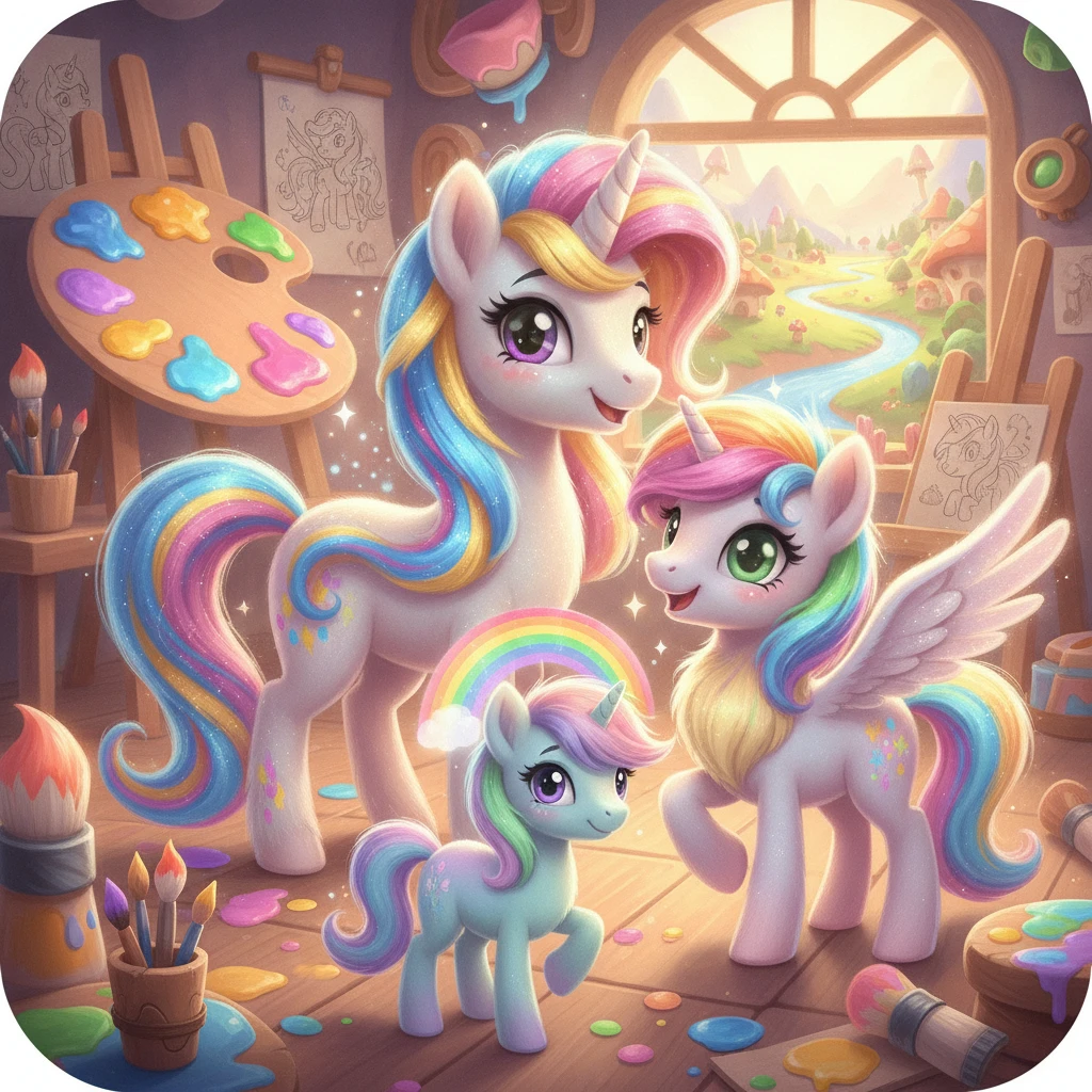 Cover image of Vibrant Pony Coloring Adventure - Play Free Online Game