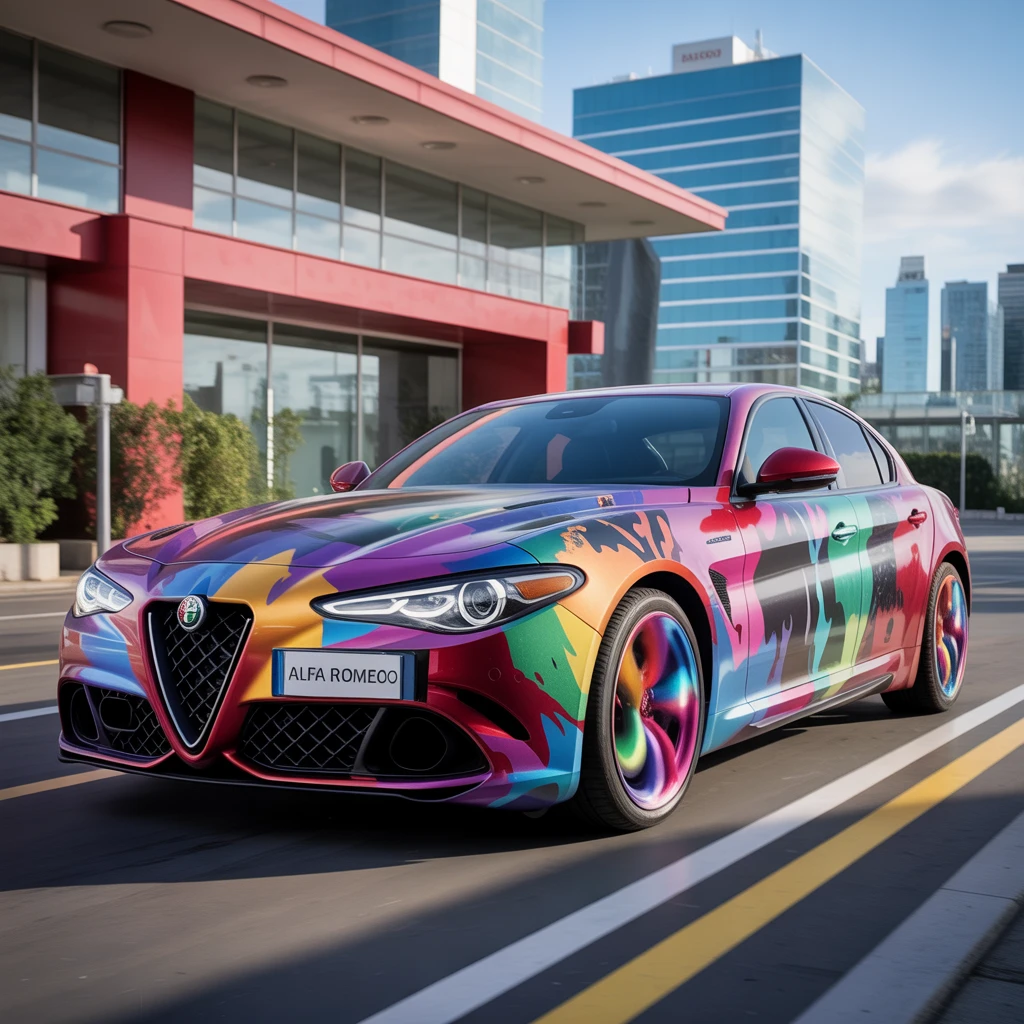 Cover image of Vivid Alfa Romeo Coloring Adventure - Create Your Dream Car Online!