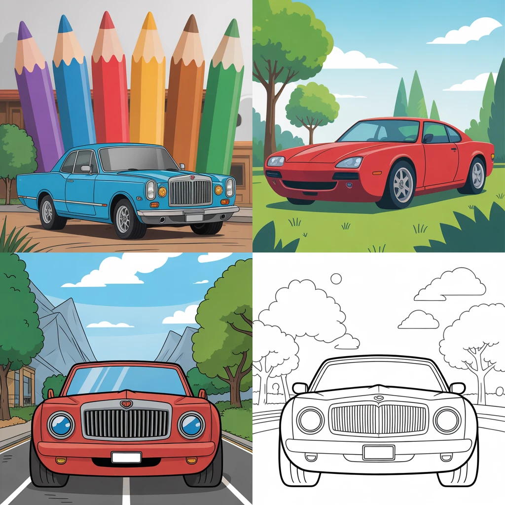Cover image of Vivid BTS Cars Coloring Adventure: Free Online Game