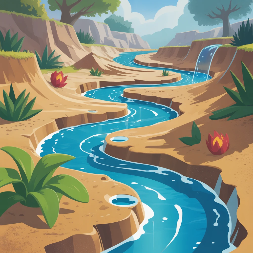 Cover image of Water Puzzle Adventure: Solve and Flow in This Free Online Game!