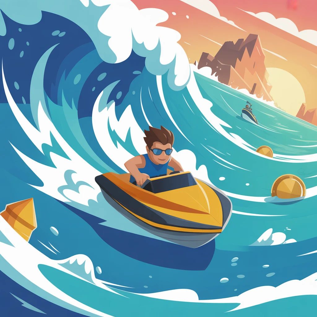 Cover image of Wave Rider: Adventure in the Open Sea - Free Online Game