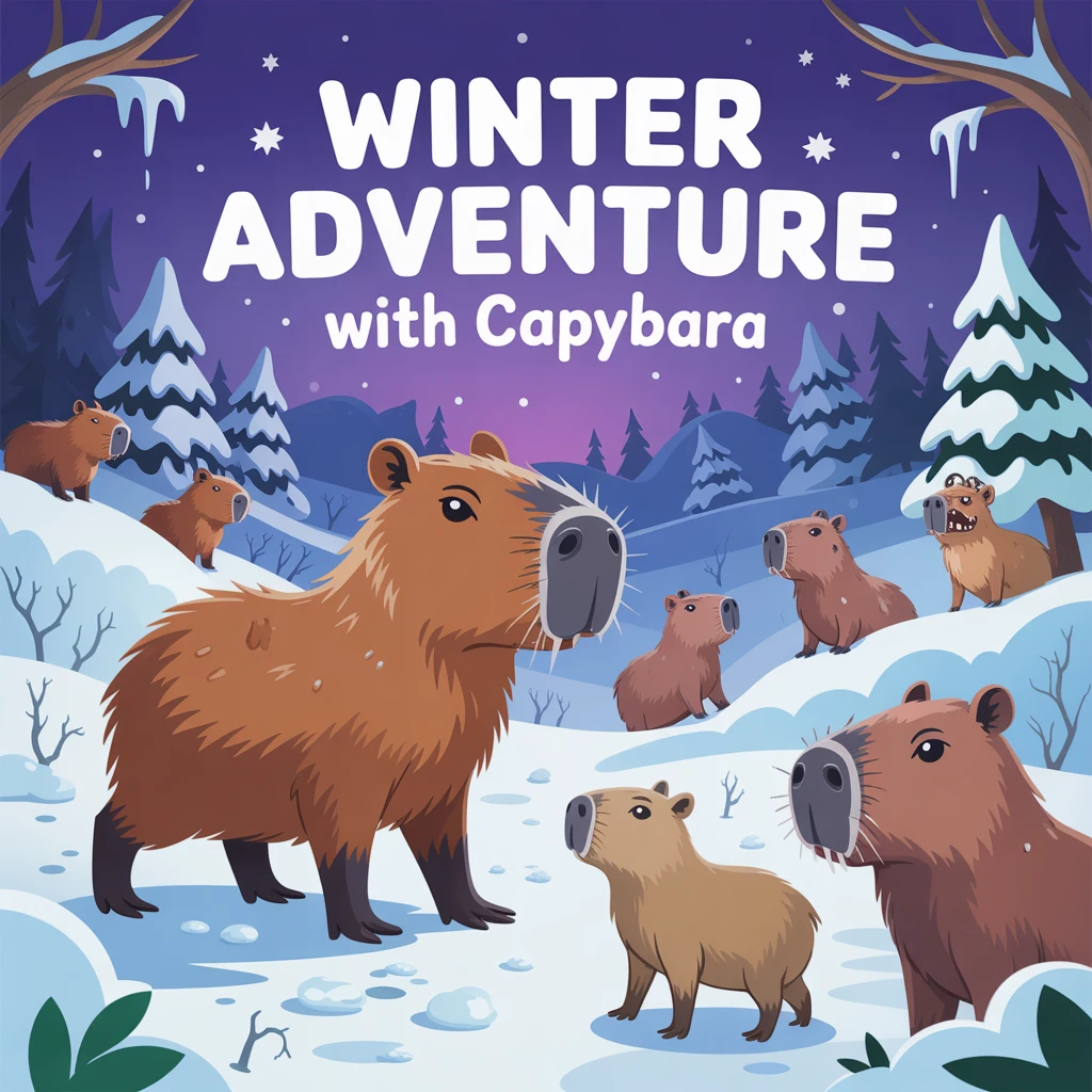 Cover image of Winter Adventure with Capybara: Unravel the Magical Curse in this Free Online Game