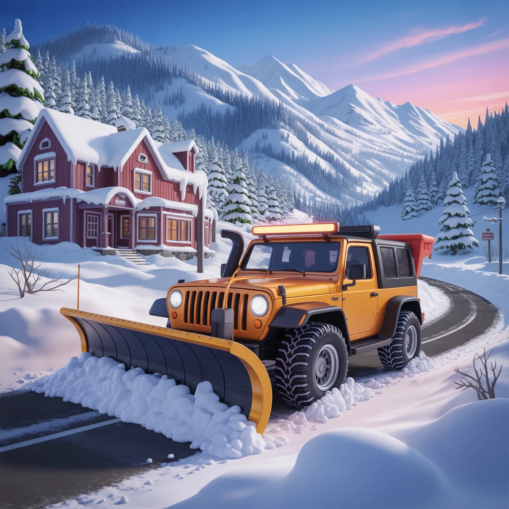 Cover image of Winter Wilderness: Free Snow Plow Jeep Adventure 3D