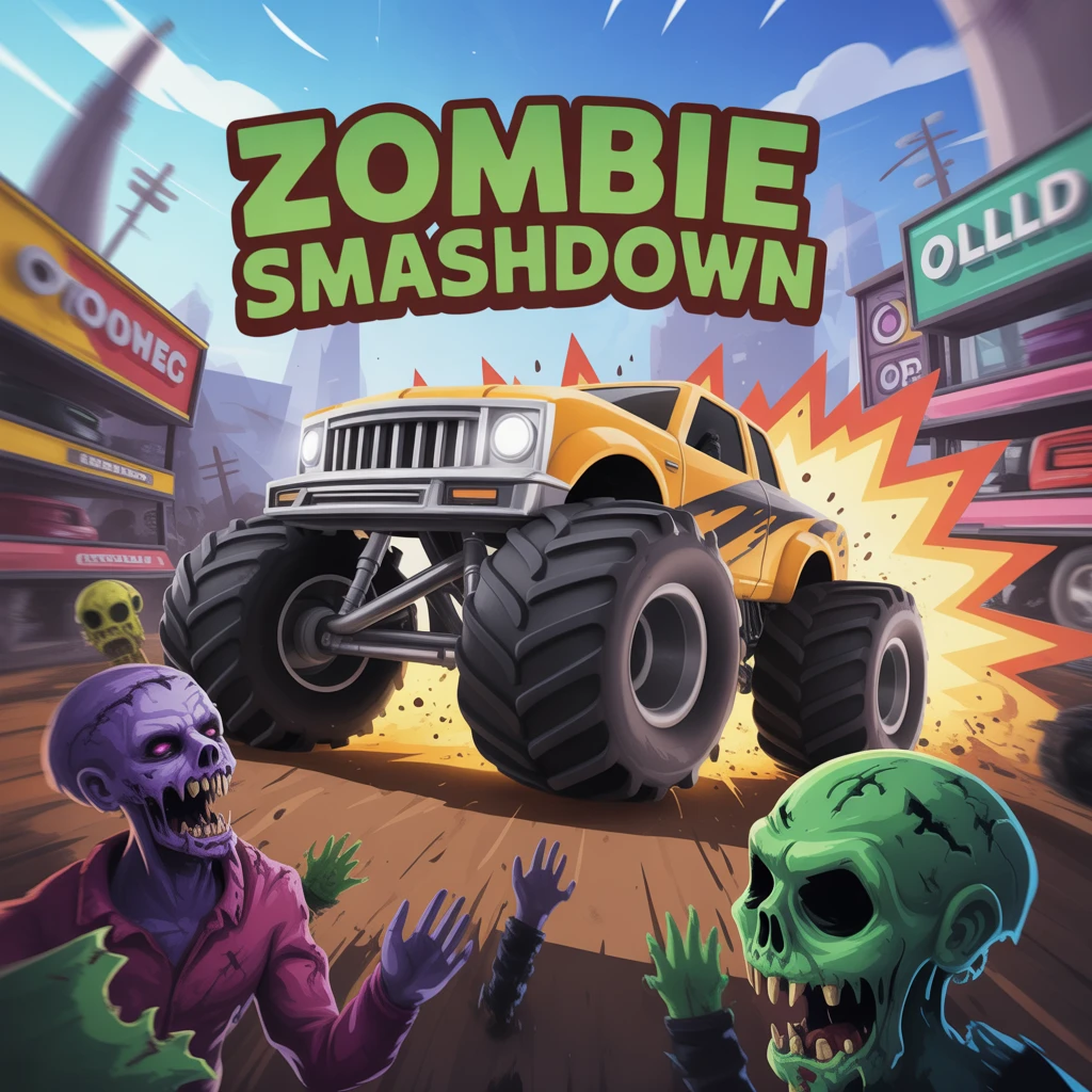 Cover image of Zombie Smashdown: Thrilling Monster Truck Online Adventure
