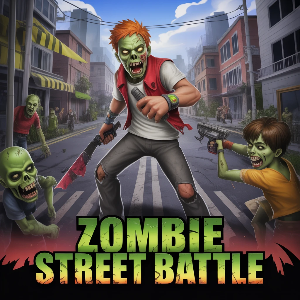 Cover image of Zombie Street Battle: Thrilling Free Online Game